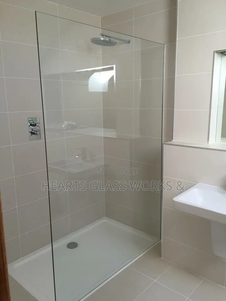 Luxury Frameless Fixed Shower Cubicle With Ultra-Clear Tempered Glass.