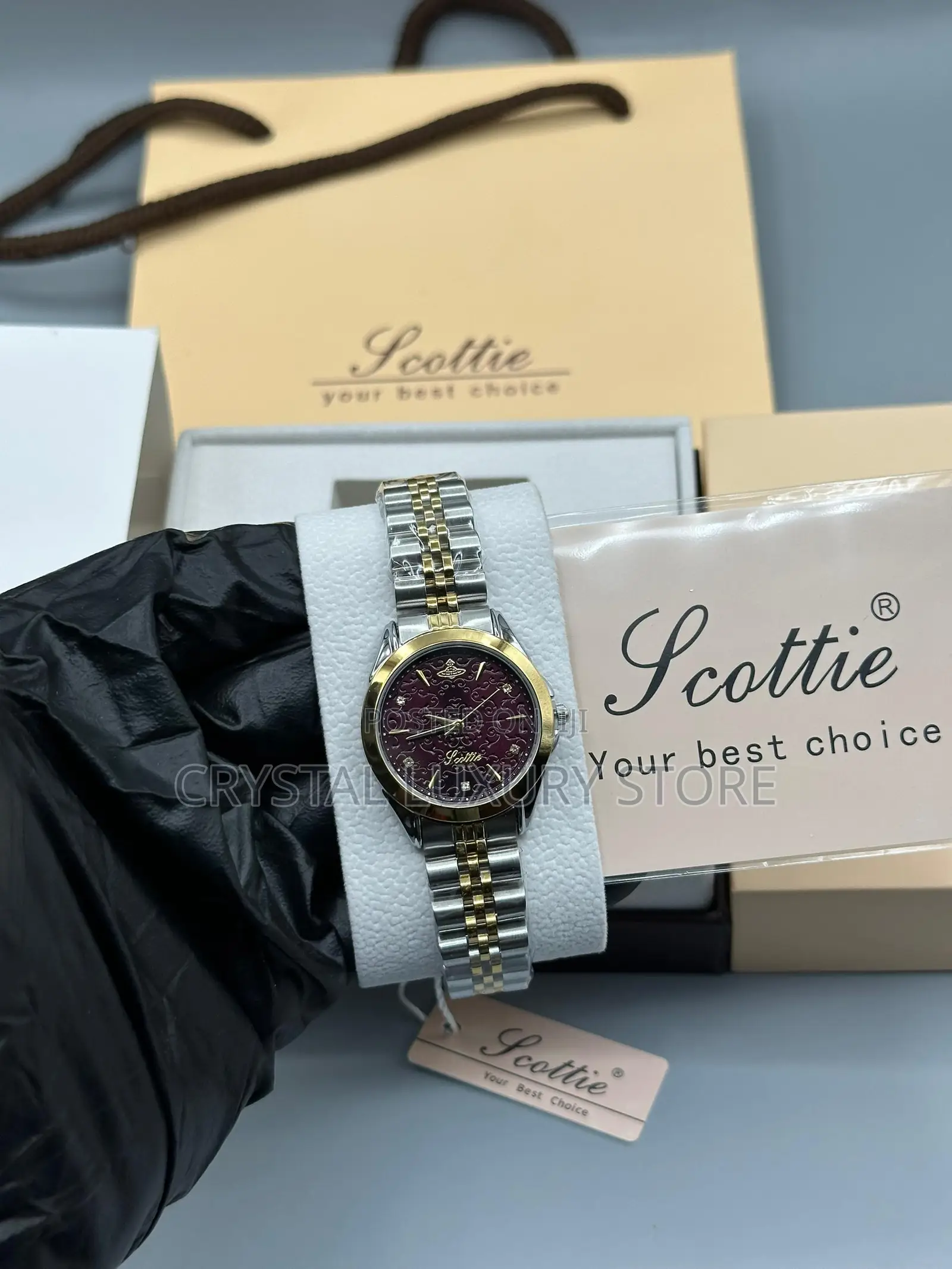 Scottie Quality Ladies Chain Strap Wristwatch