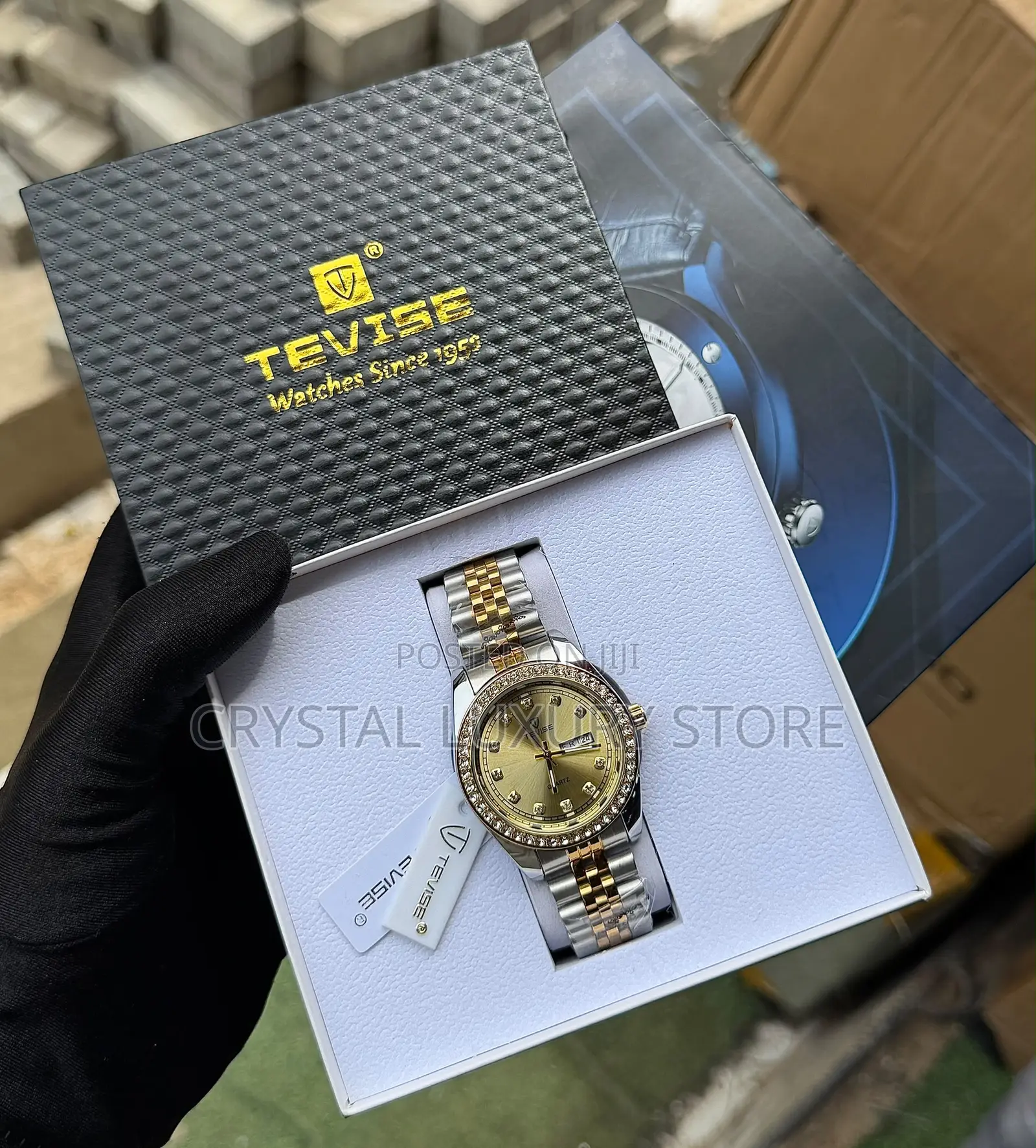 Tevise Quality Men Chain Strap Wristwatch