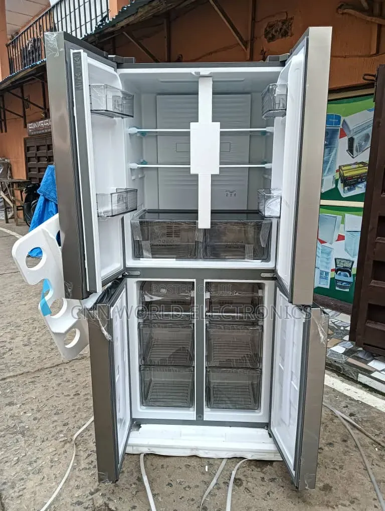 New Hisense 392l Inverter 4 Door Side by Side Fridge Bottom Freezer