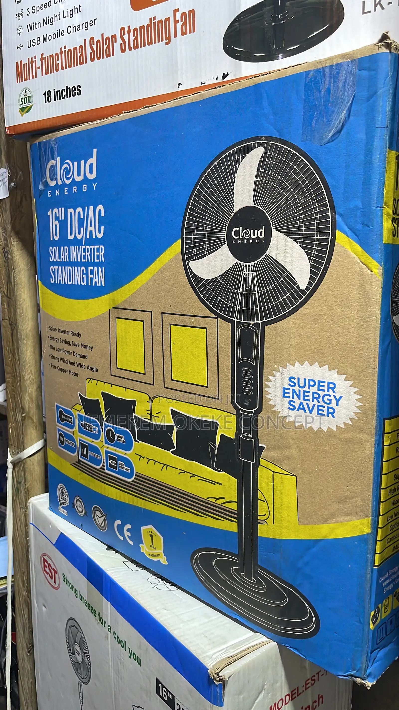 16 Inches Cloud Ac/Dc Solar Inverter Standing Fan