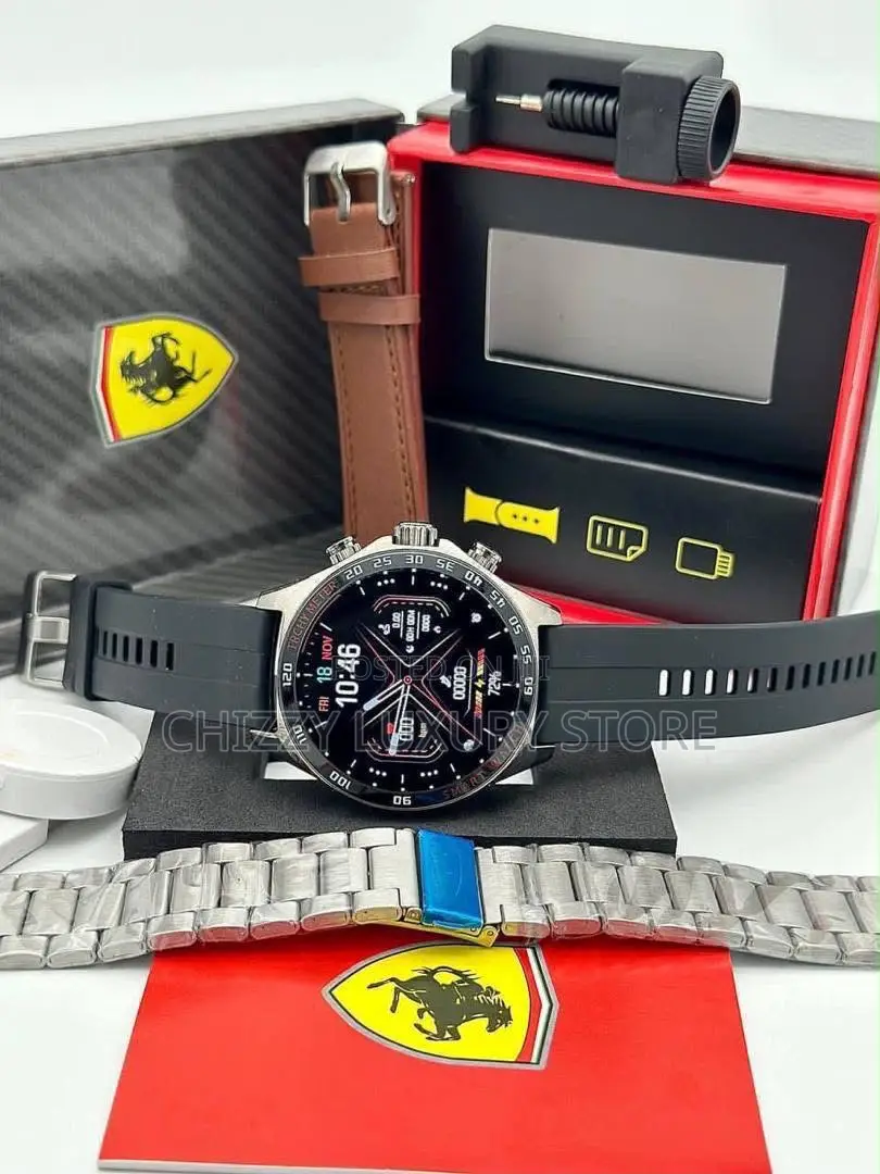 Ferrari Quality Men Rubber Strap Wristwatch