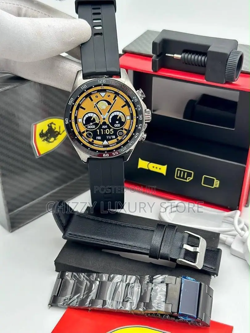 Ferrari Quality Men Rubber Strap Wristwatch