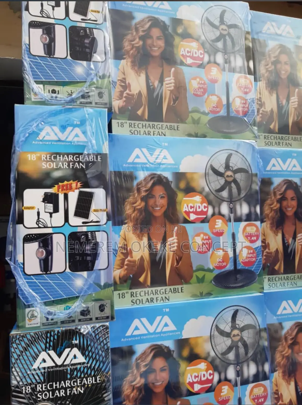 Ava 18 Inches Rechargeable Fan