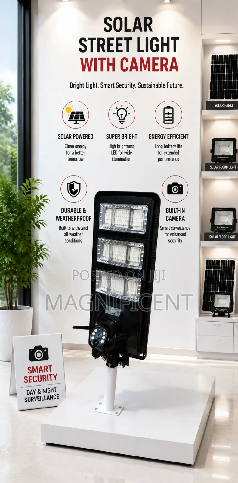 Ai Solar Camera Light 2-in-1 – Smart Security Bright Lighting