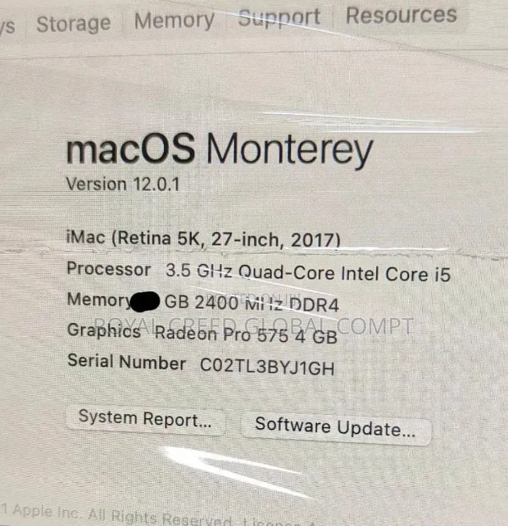 Desktop Computer Apple iMac 32GB Intel Core i5 SSD 1T