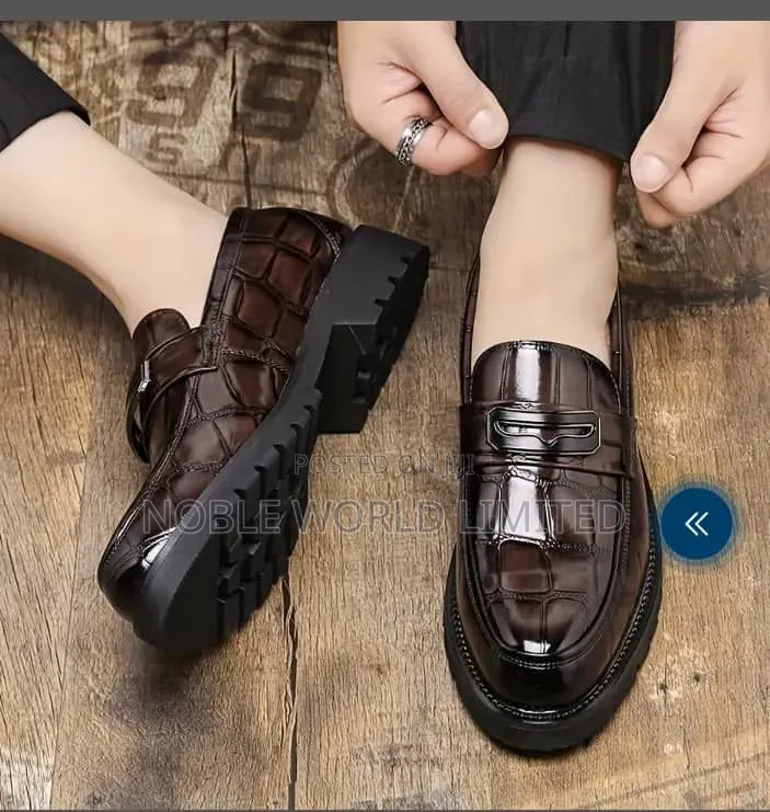 Men's Black/Brown Chunky Shoes Abl 8g