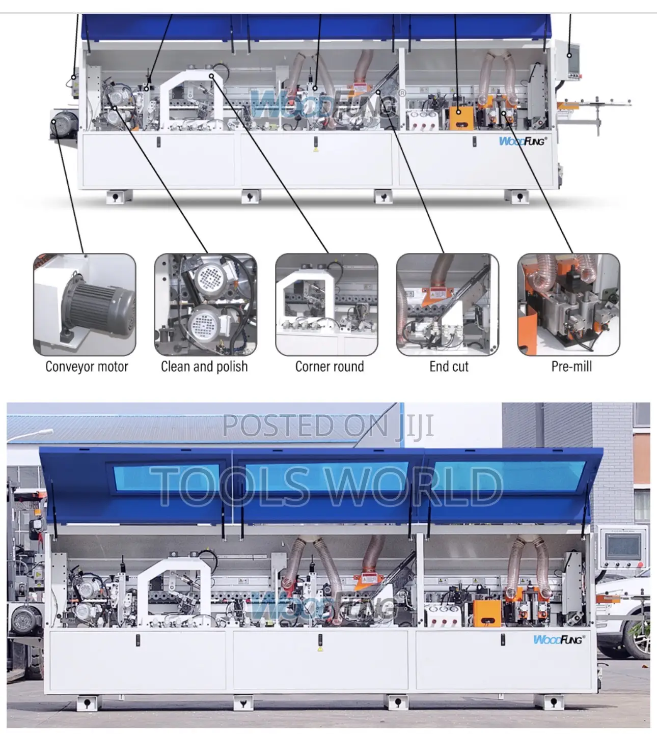 Automatic Edge Banding Machine With Pre-Milling Corner Rounding