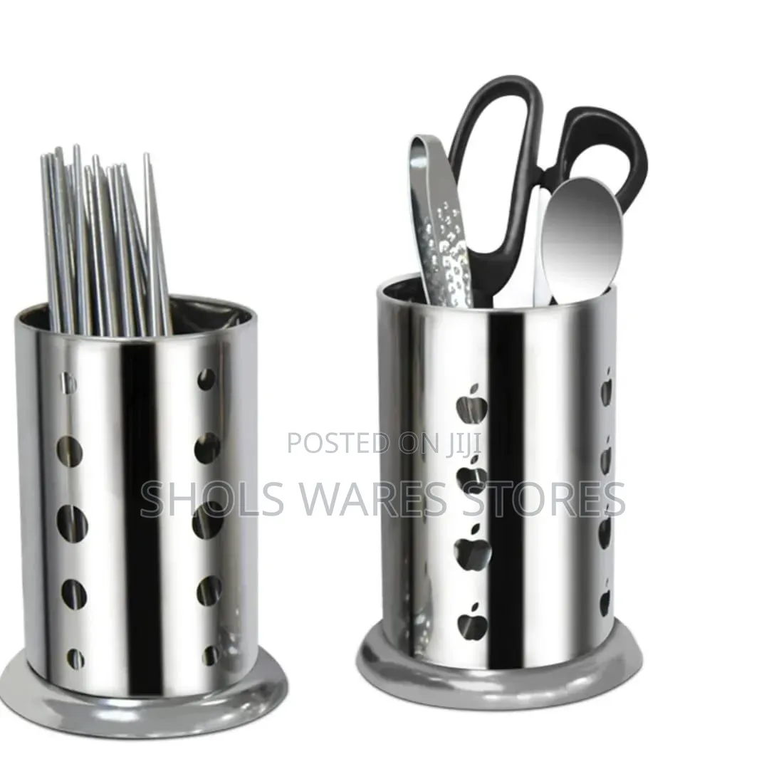 2pcsstainless Steel Kitchen Utensil Holder Set – 2pcs
