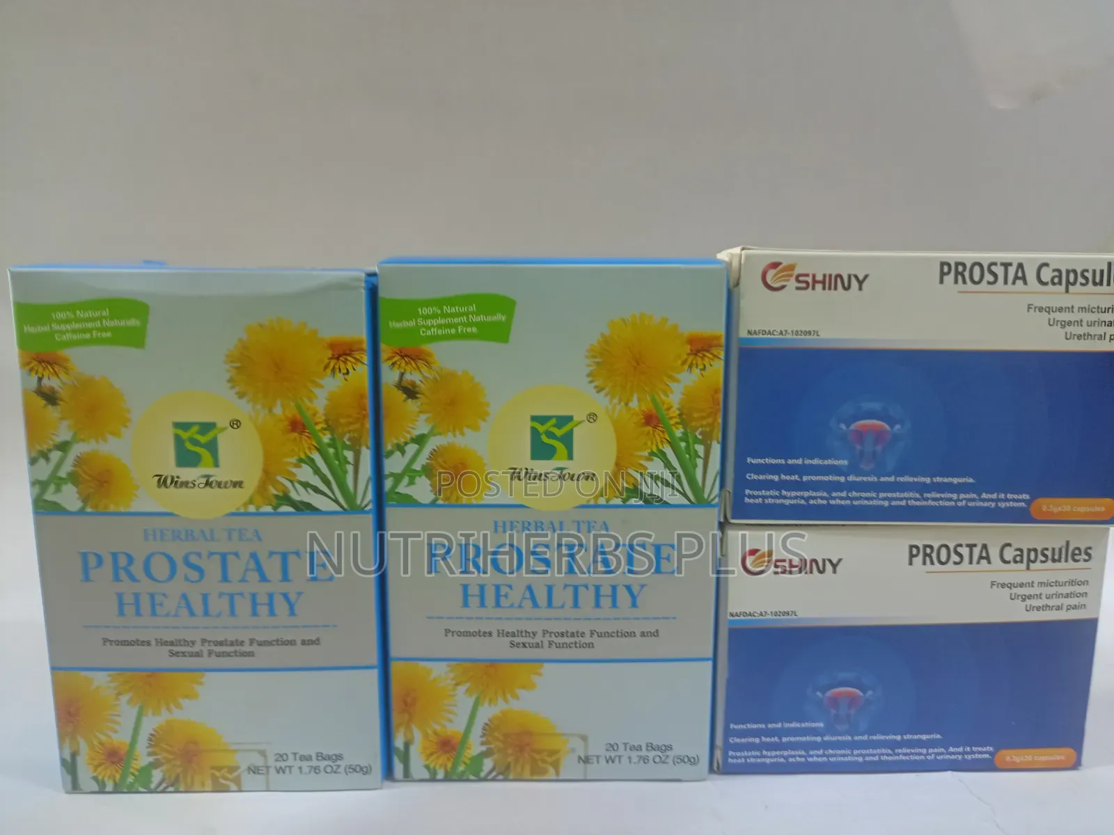 Wins Town Prostate Healthy Tea Shiny Prosta Capsules: Prostate Support