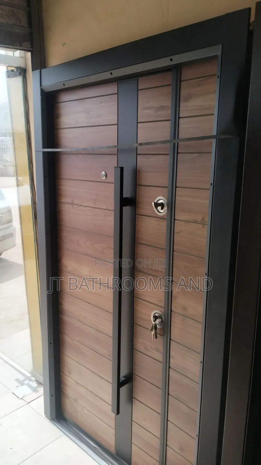 Heavy Duty Steel Doble Opening Entrance Door