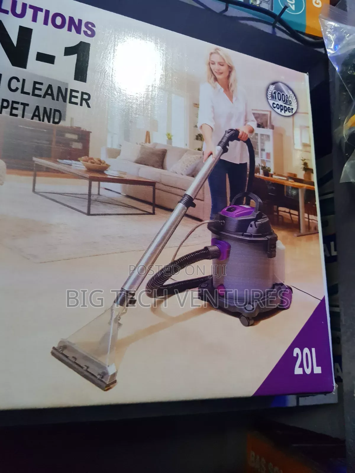 Abas Solutions 5-in-1 Wet and Dry Vacuum Cleaner Designed for Cleaning