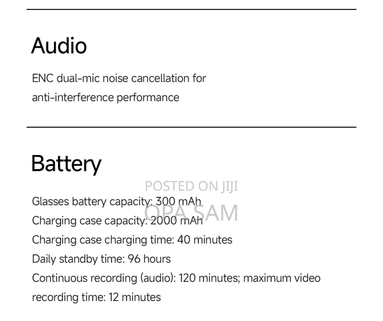 Rayban-Like 8mp Smart Glass With Charging Case