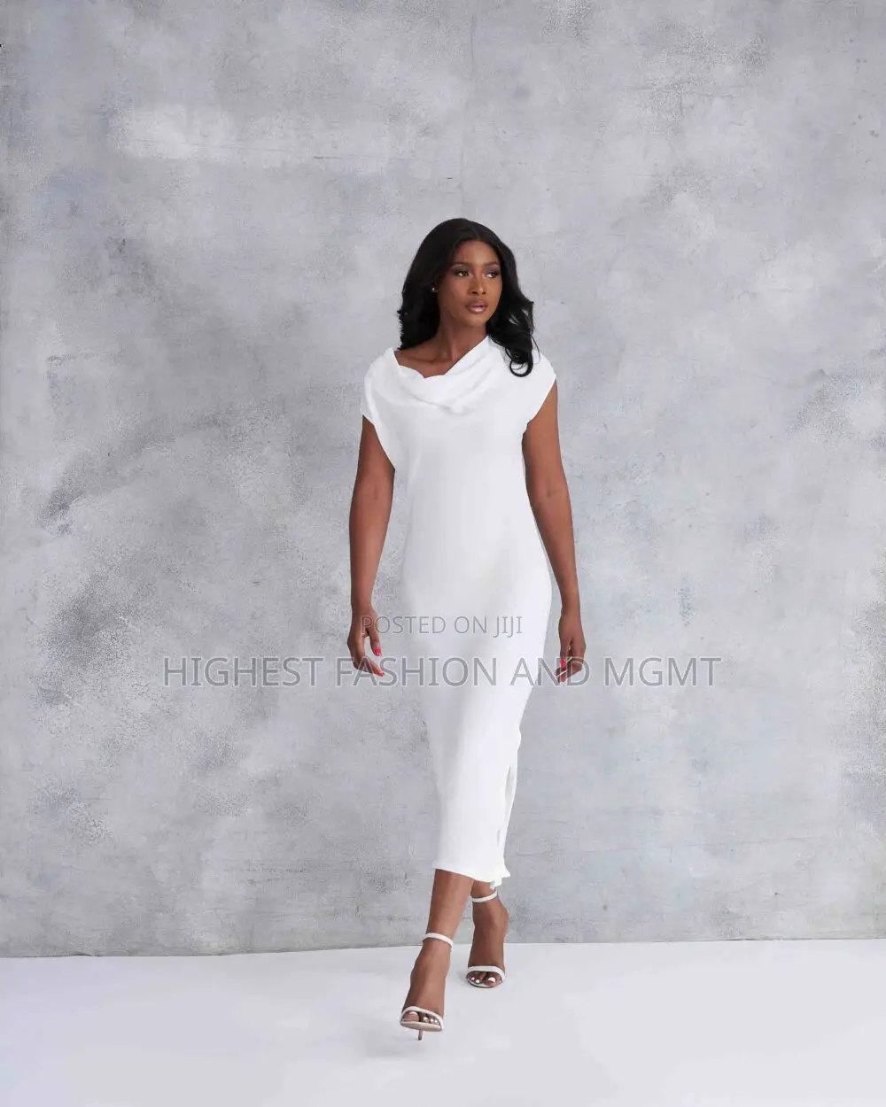 Silk Cowl Neck Slip Dress