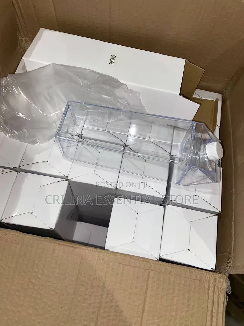 1000ml Transparent Milk Bottle (Strong Plastic)