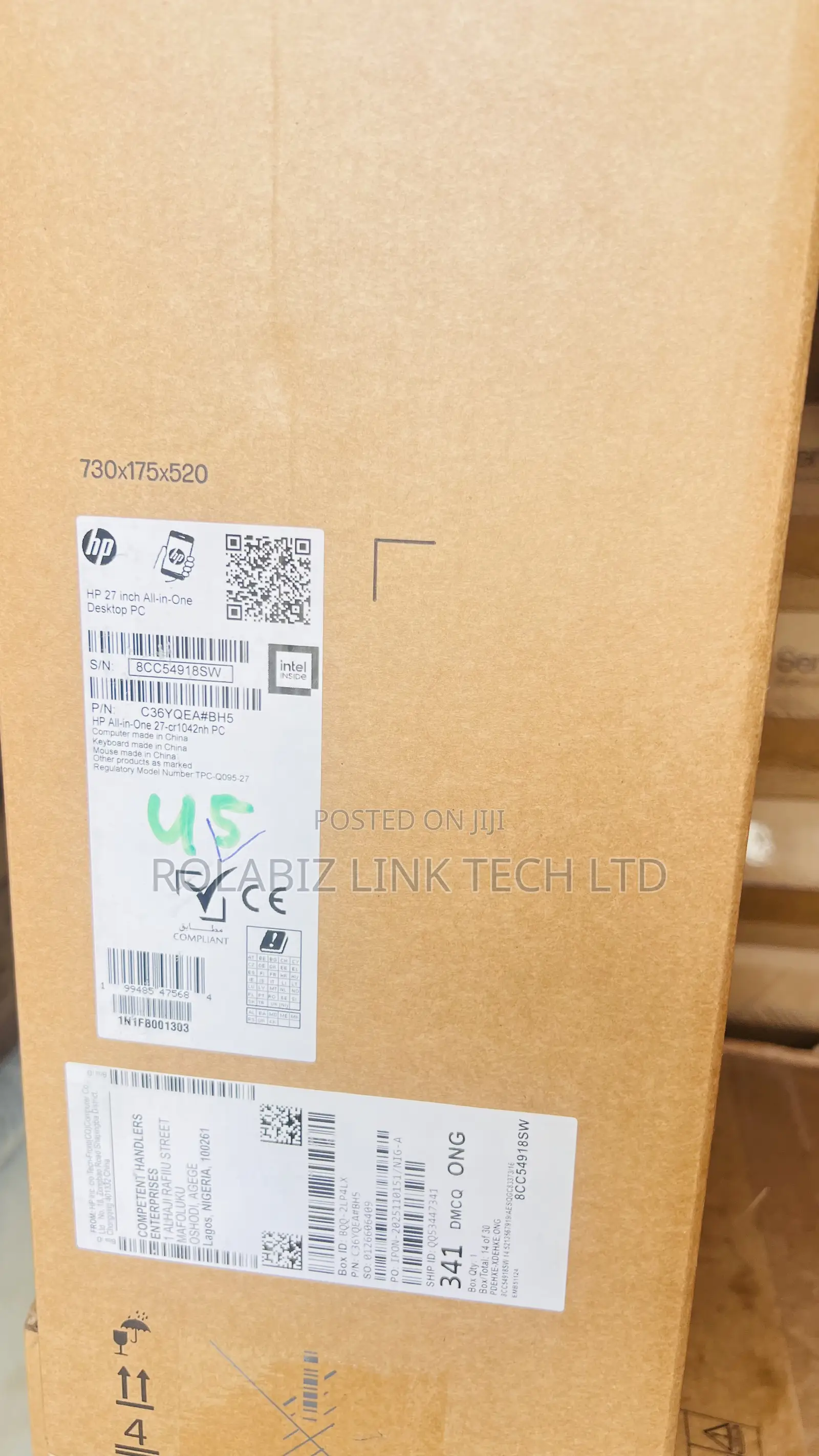 New HP ProOne 240 G10 All-in-One 8GB Intel Core i5 SSD 512GB