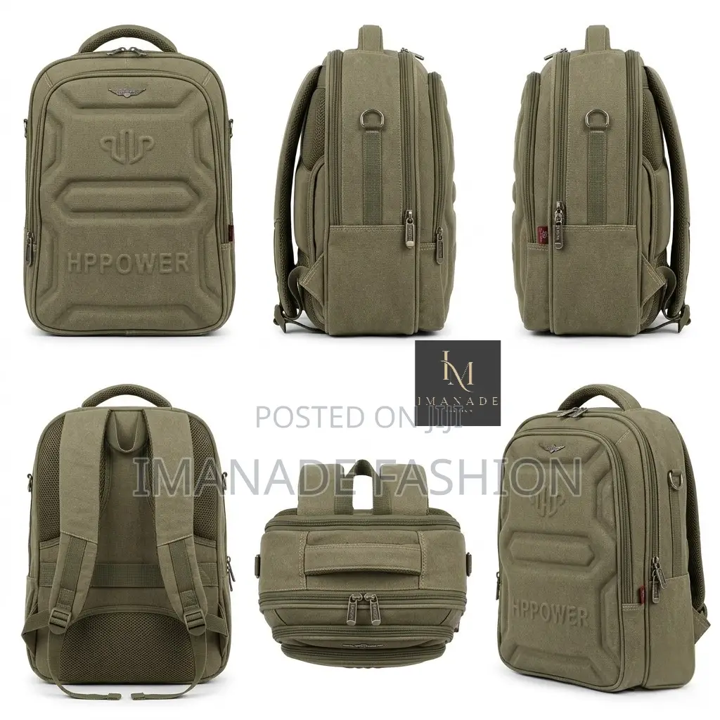 Hp Power Canvas Backpack – Army Green