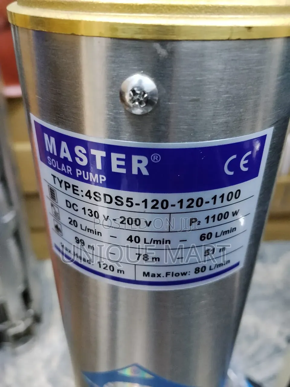 1.5hp Master Dc Solar Submersible Pump. 100% Copper Coil