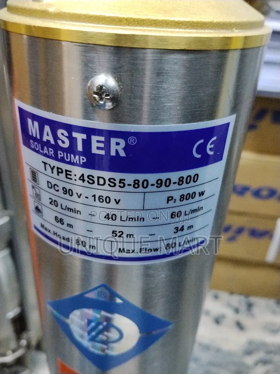 1hp Dc Master Submersible Solar Water Pump. 100% Copper Coil