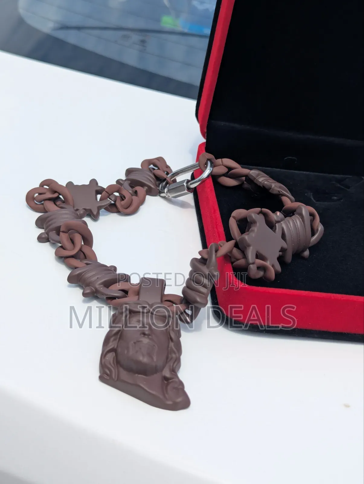 Brown Silicon Stylish Men's Neckpiece