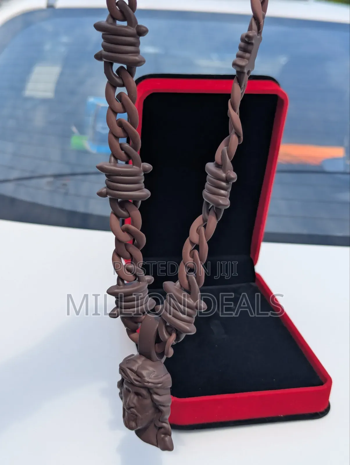 Brown Silicon Stylish Men's Neckpiece