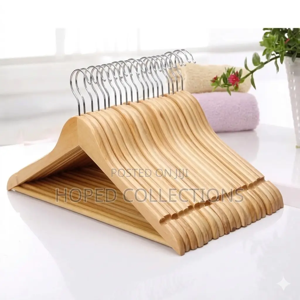 10pcs Wooden Hanger With Clip