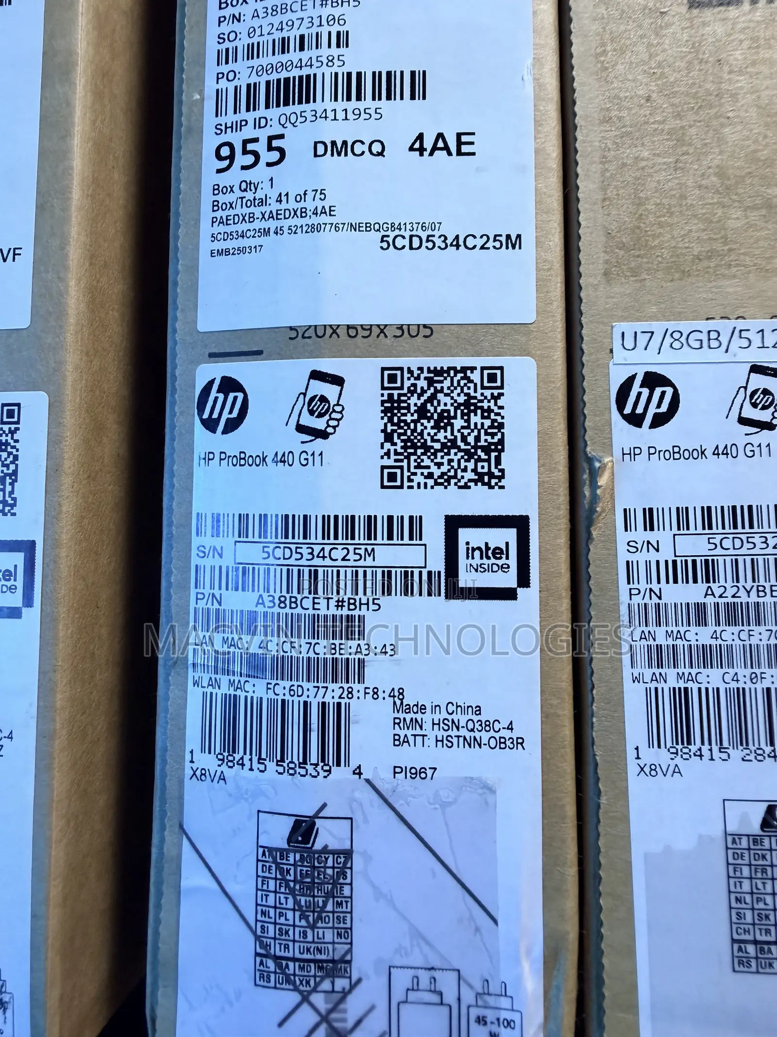 New Laptop HP ProBook 440 8GB Intel Core Ultra 7 SSD 512GB