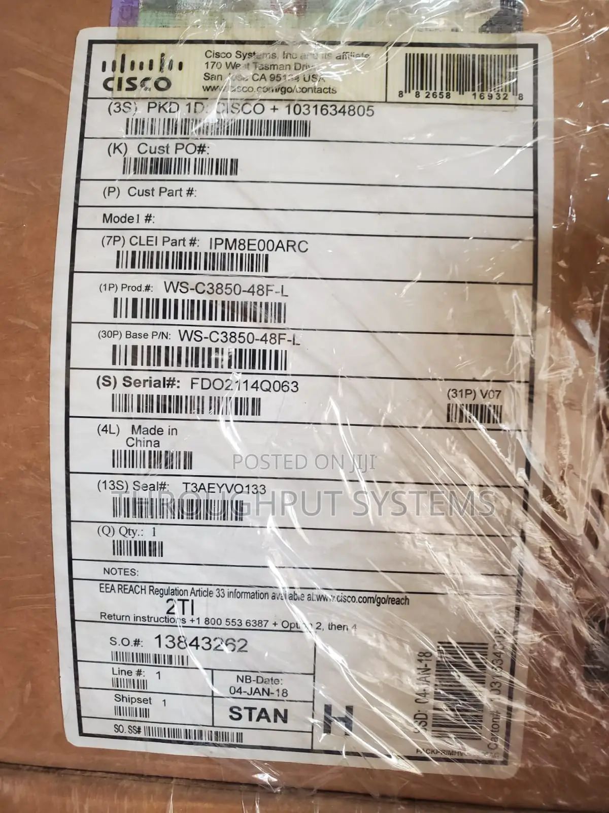 Cisco Ws-C3850-48f-L