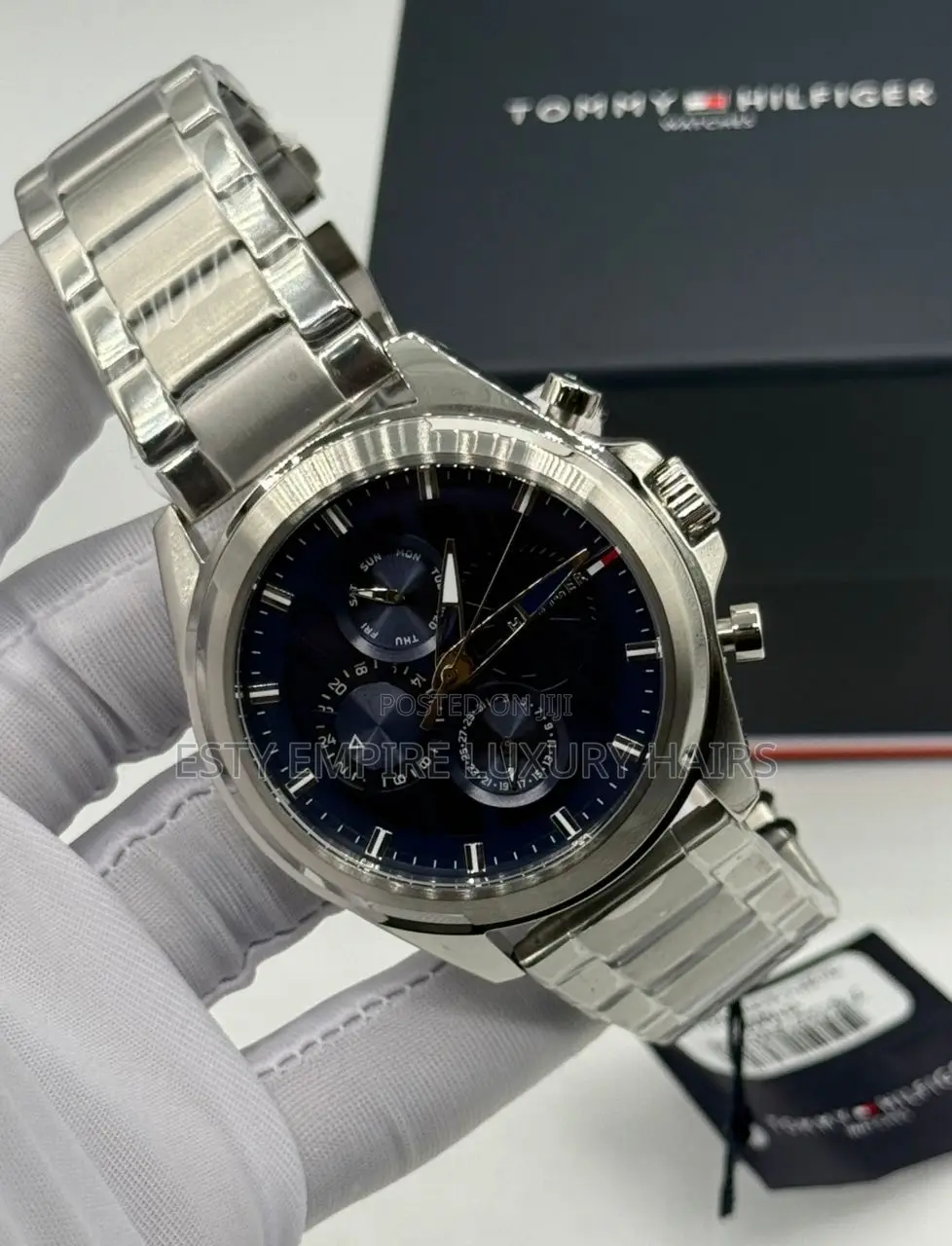 Tommy Hilfiger Quality Luxury Men Chain Wristwatch
