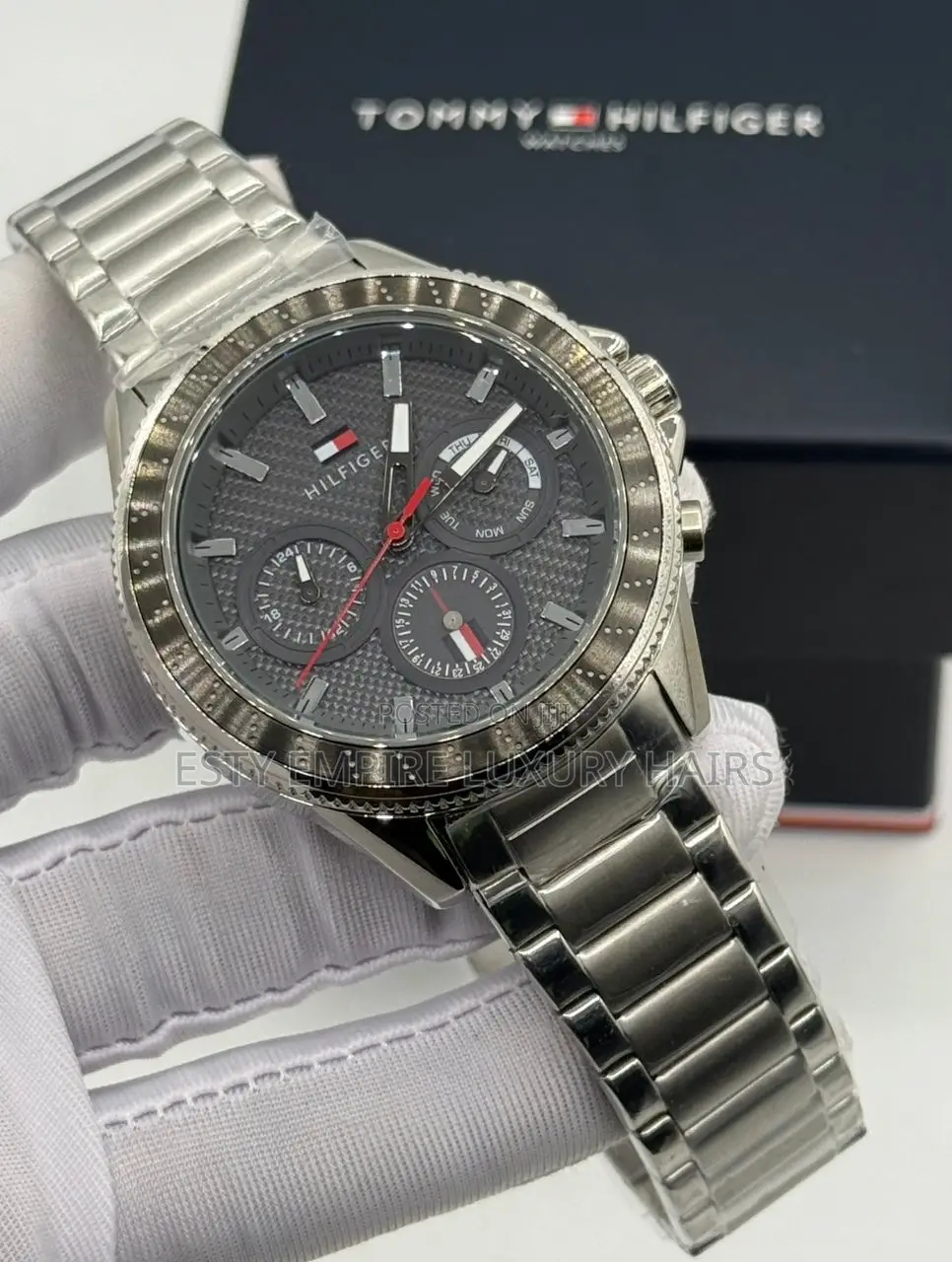 Tommy Hilfiger Quality Luxury Men Chain Wristwatch