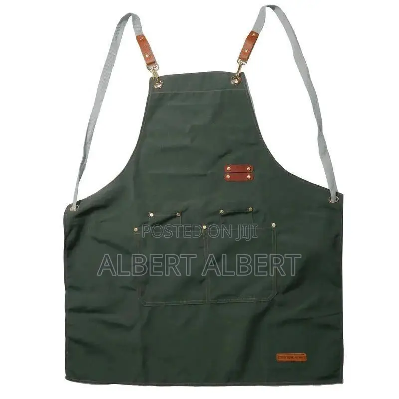 Dark Green Quality Apron With Adjustable Straps
