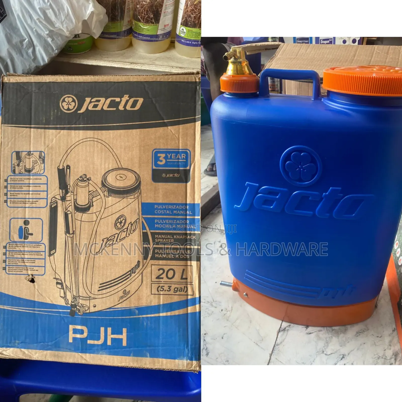 Jacto PJH 20-Liter (5.3 Gallon) Manual Knapsack Sprayer