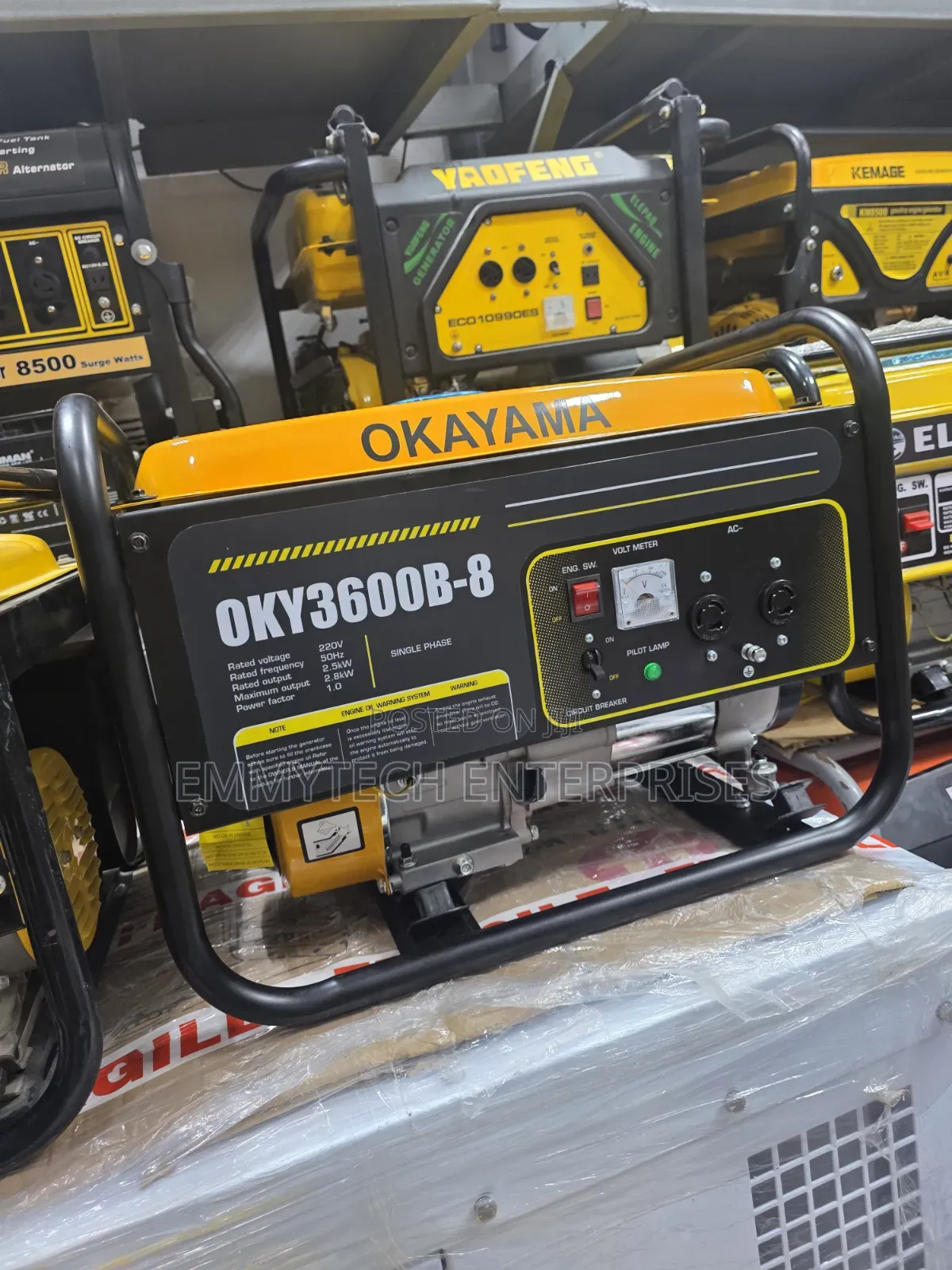 Original Okayama Petrol Generator 3.5kva 100%Copper Coil