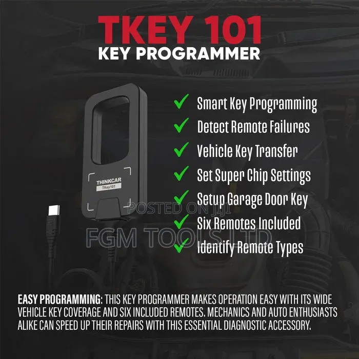 Thinkcar Tkey101 Ikey101 Simplified Key Programmer