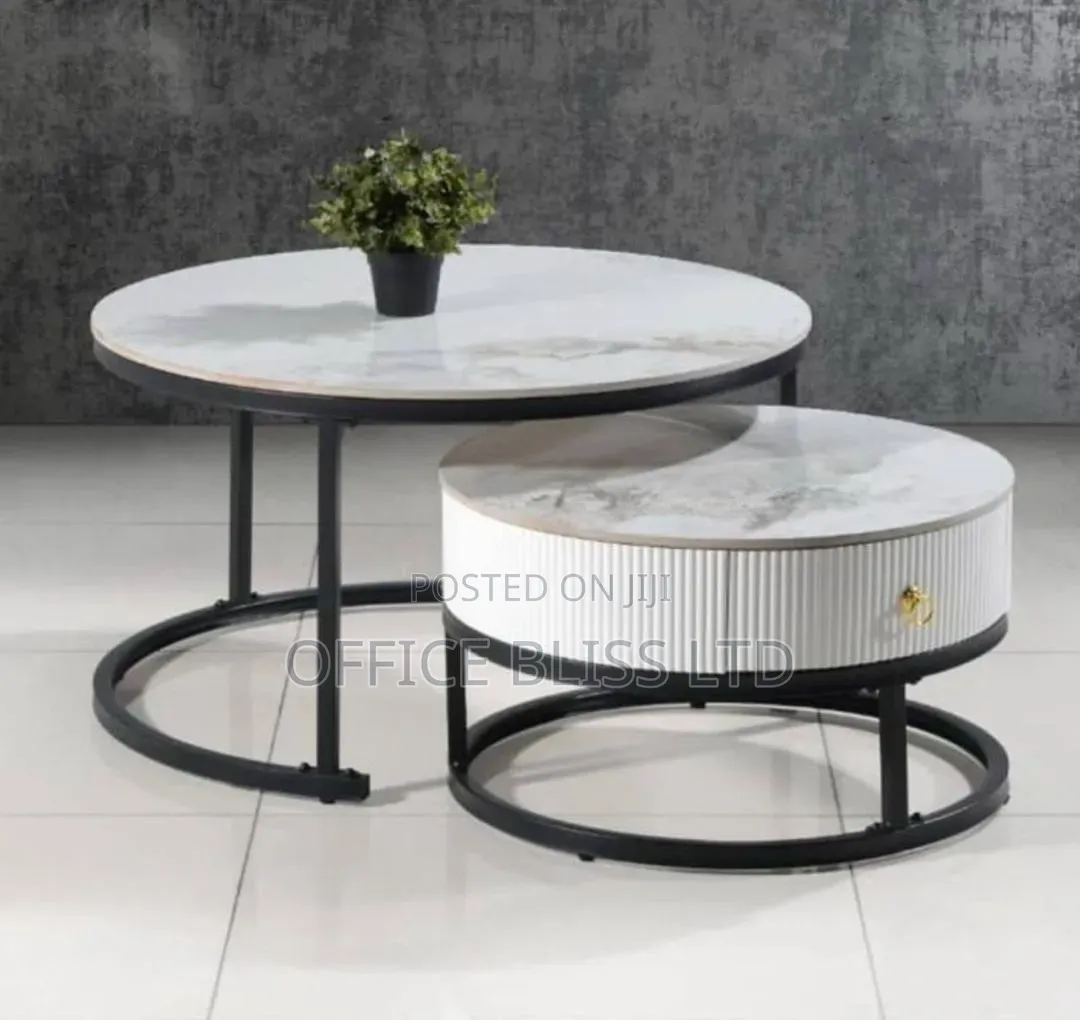 Round 2 in 1 Extendable Design Marble Center Table