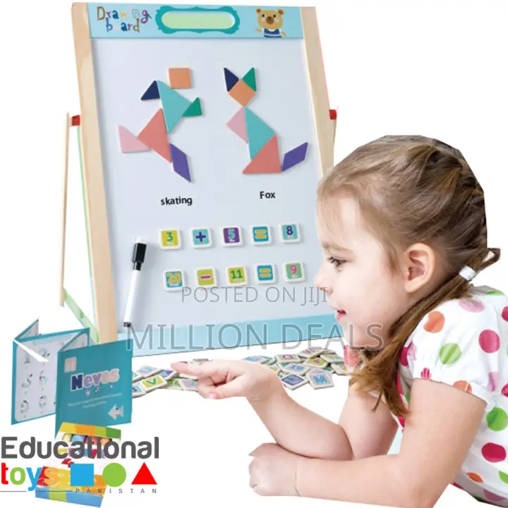 Drawing Board With Tangram Puzzle Kids Toy Ages 3+