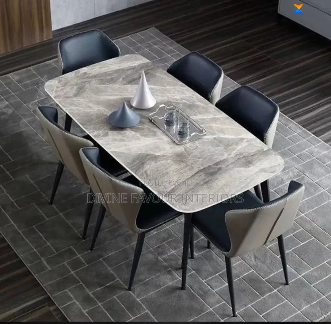 Dining Table Set of 4 Chairs - Gray