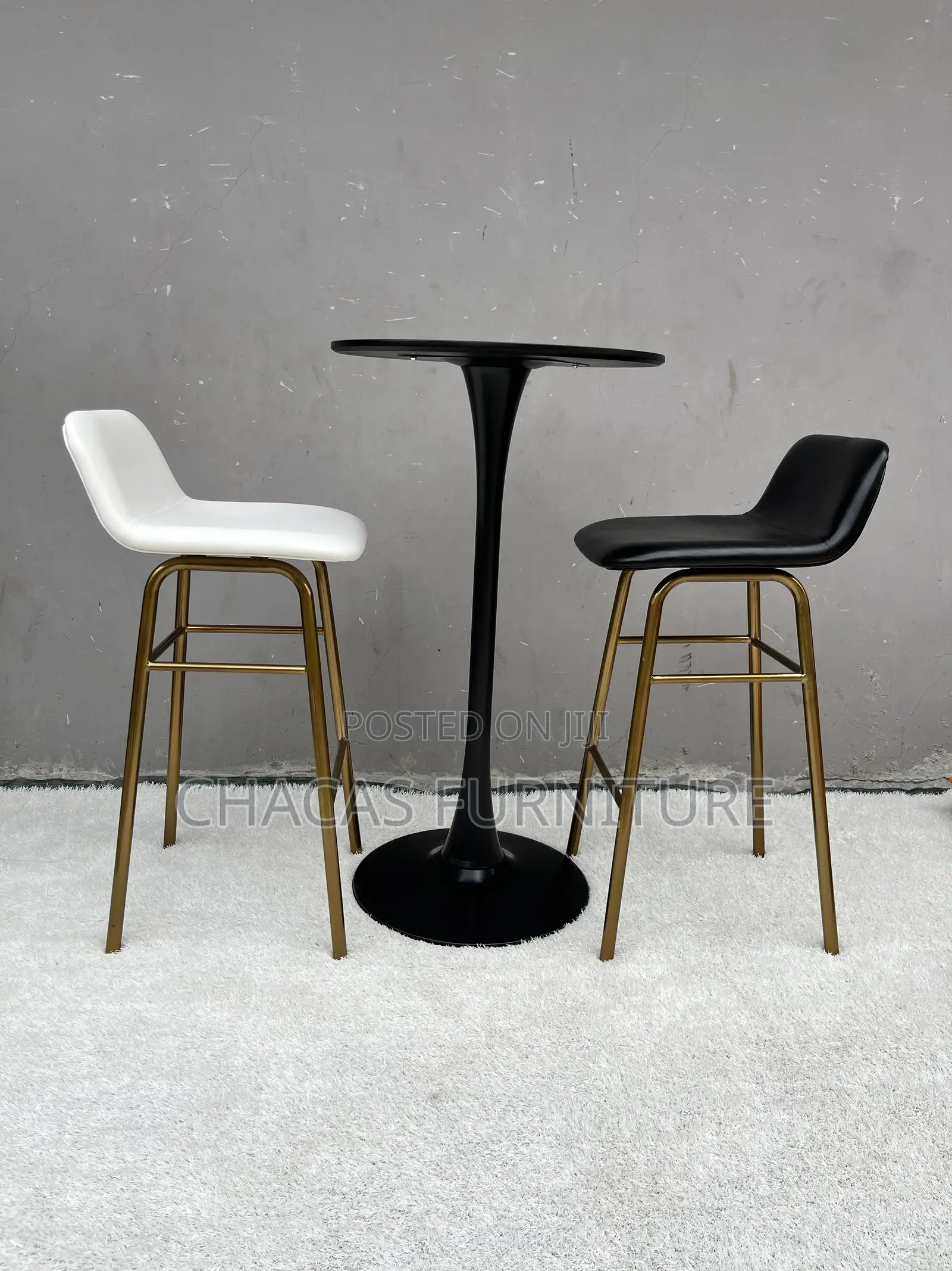 Luxury Gold Leg Bar Stool - Brand New Modern Counter Chair