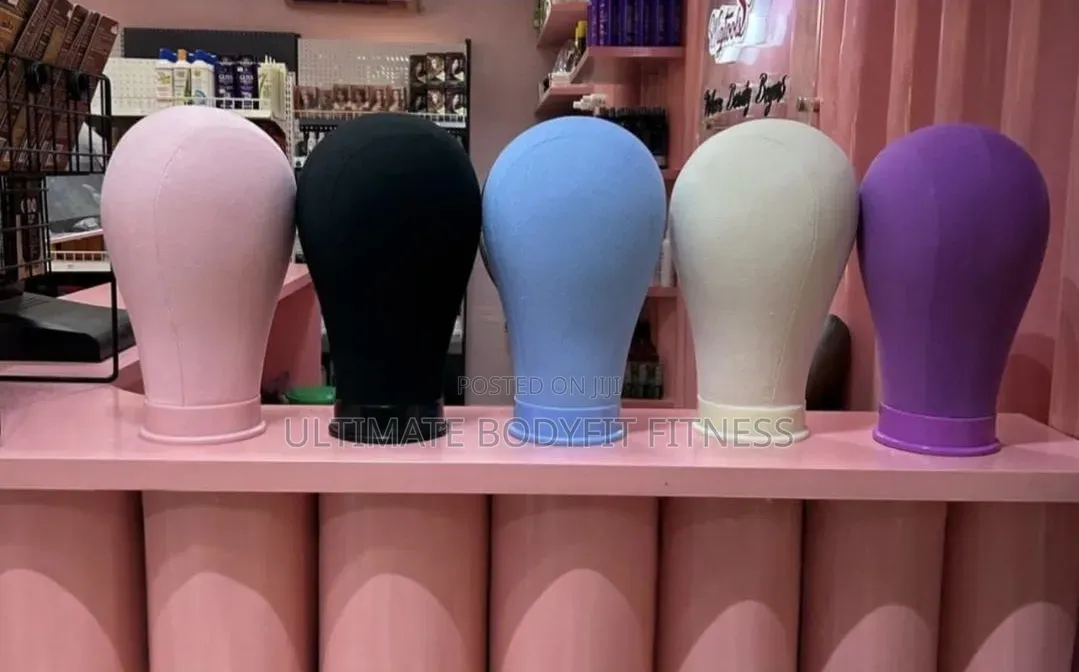 Brand New Canvas Block Head Mannequin for Wig Wigging Clamping
