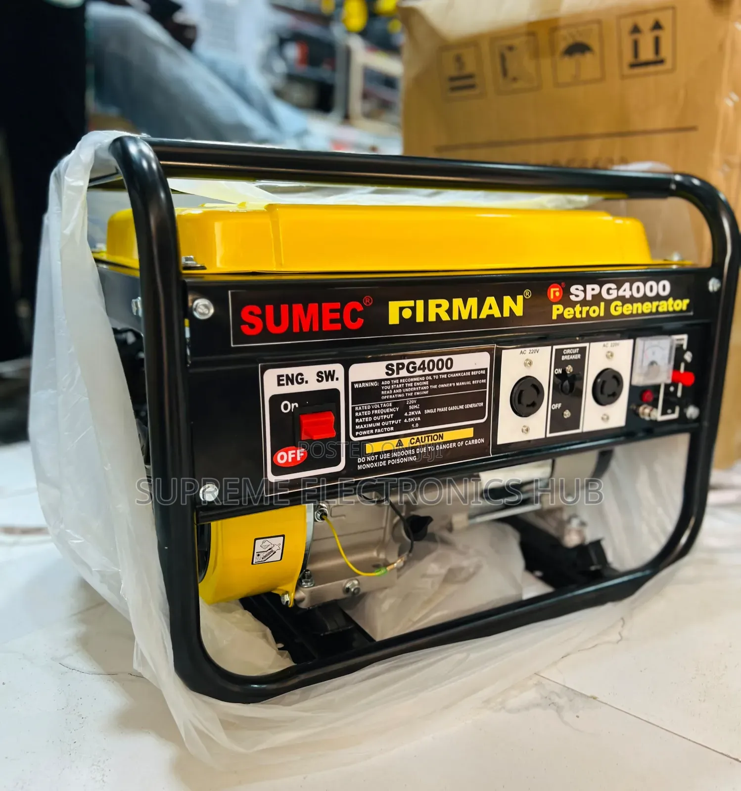 Brand New Sumec Spg4000 Manual Start Petrol Generator for Home Use
