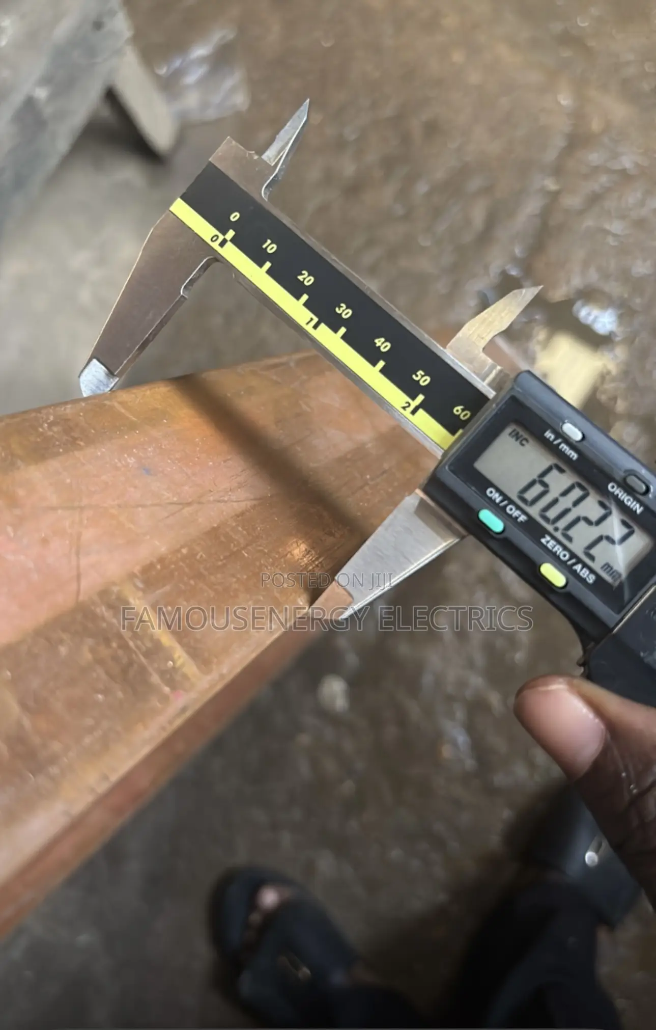 60mmx5mm Copper Bar 630amps