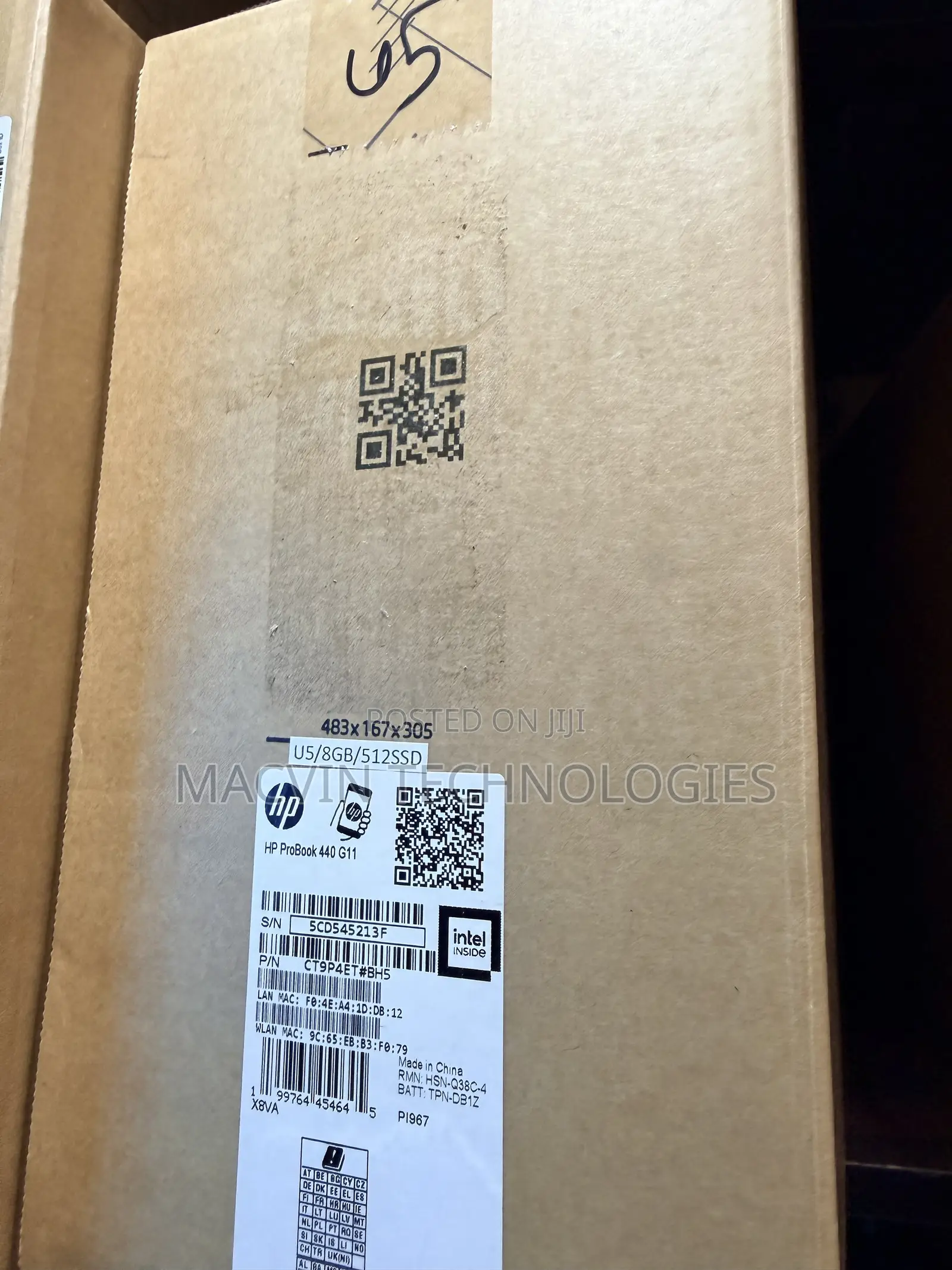 New Laptop HP ProBook 440 8GB Intel Core Ultra 5 SSD 512GB