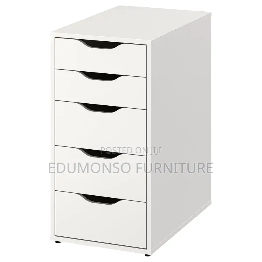 5-Layer White Modern Storage Cabinet