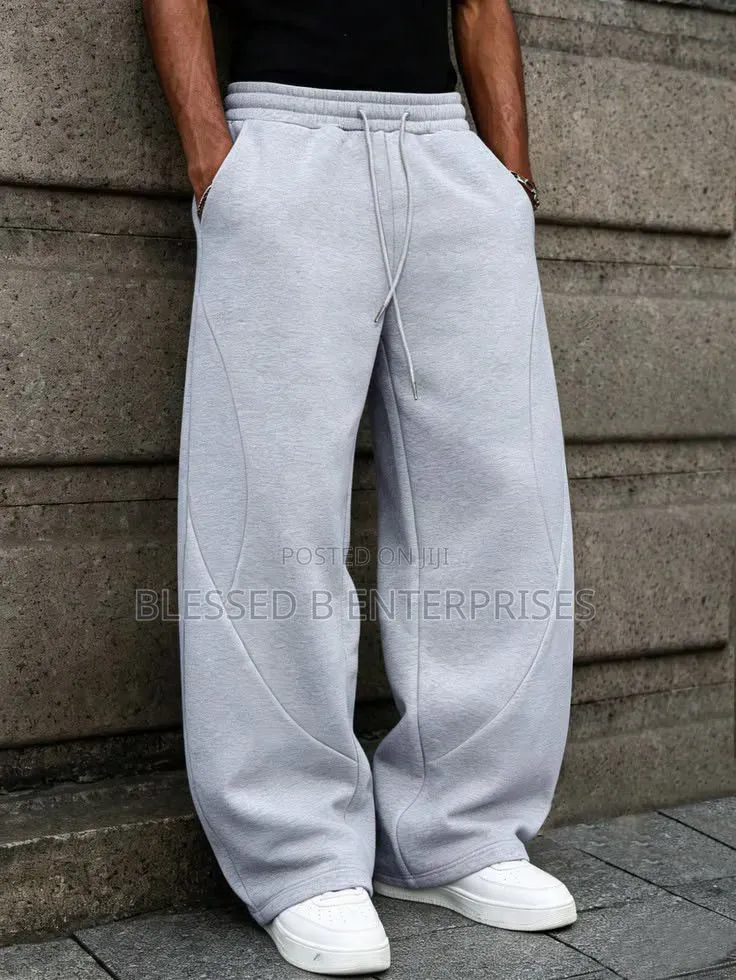 Trendy Oversized Wide-Leg Joggers