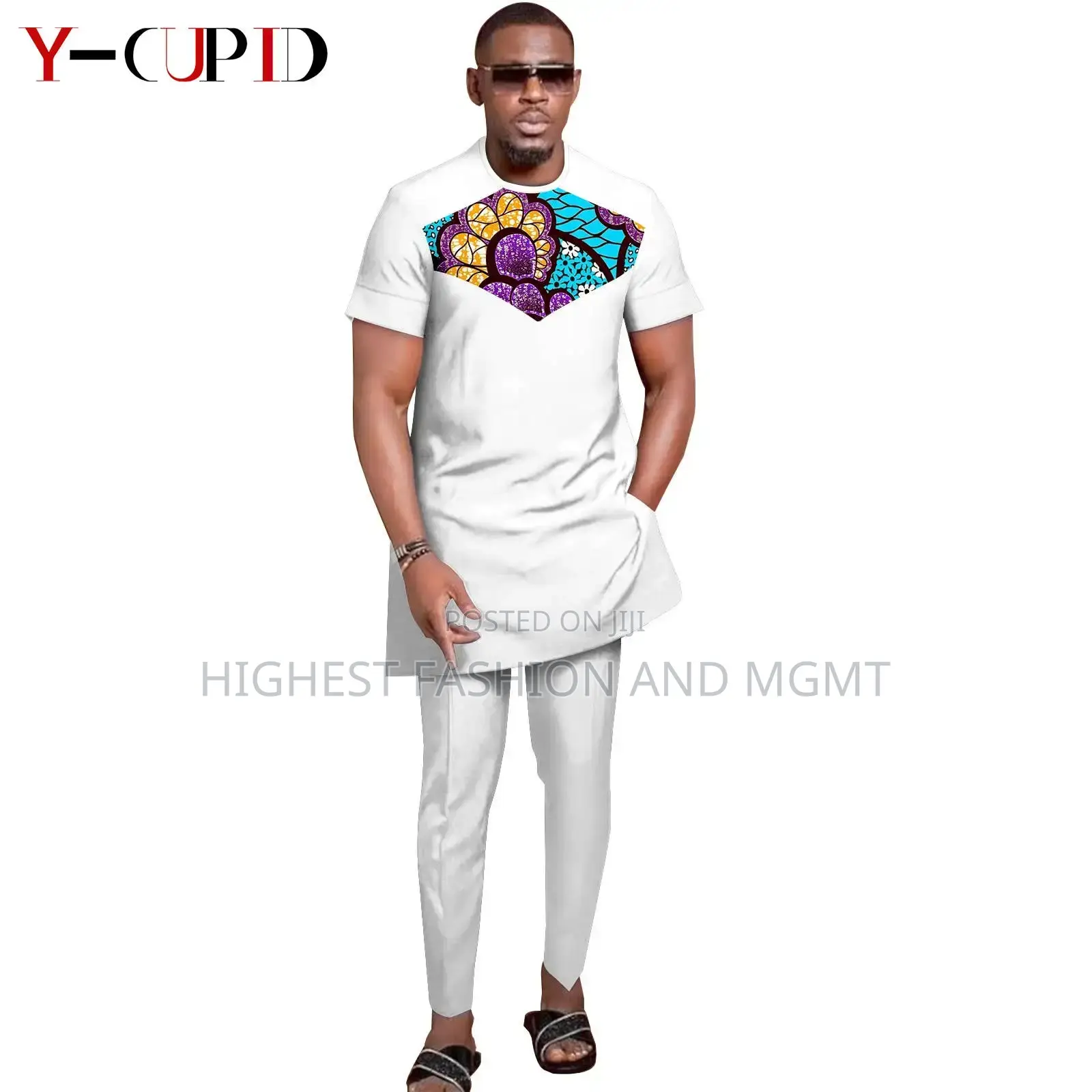 Different Print and Dashiki Outfit for Couples