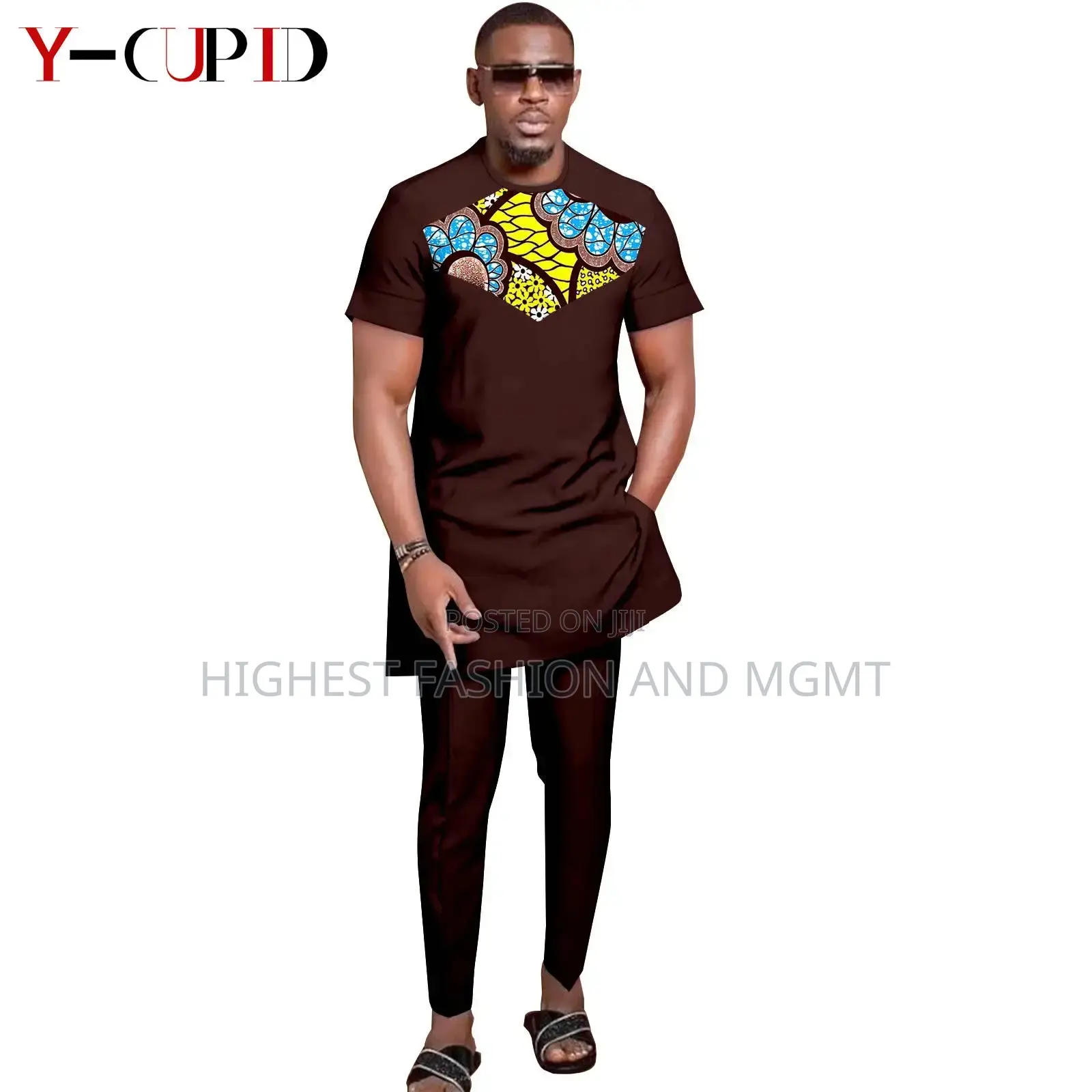 Different Print and Dashiki Outfit for Couples