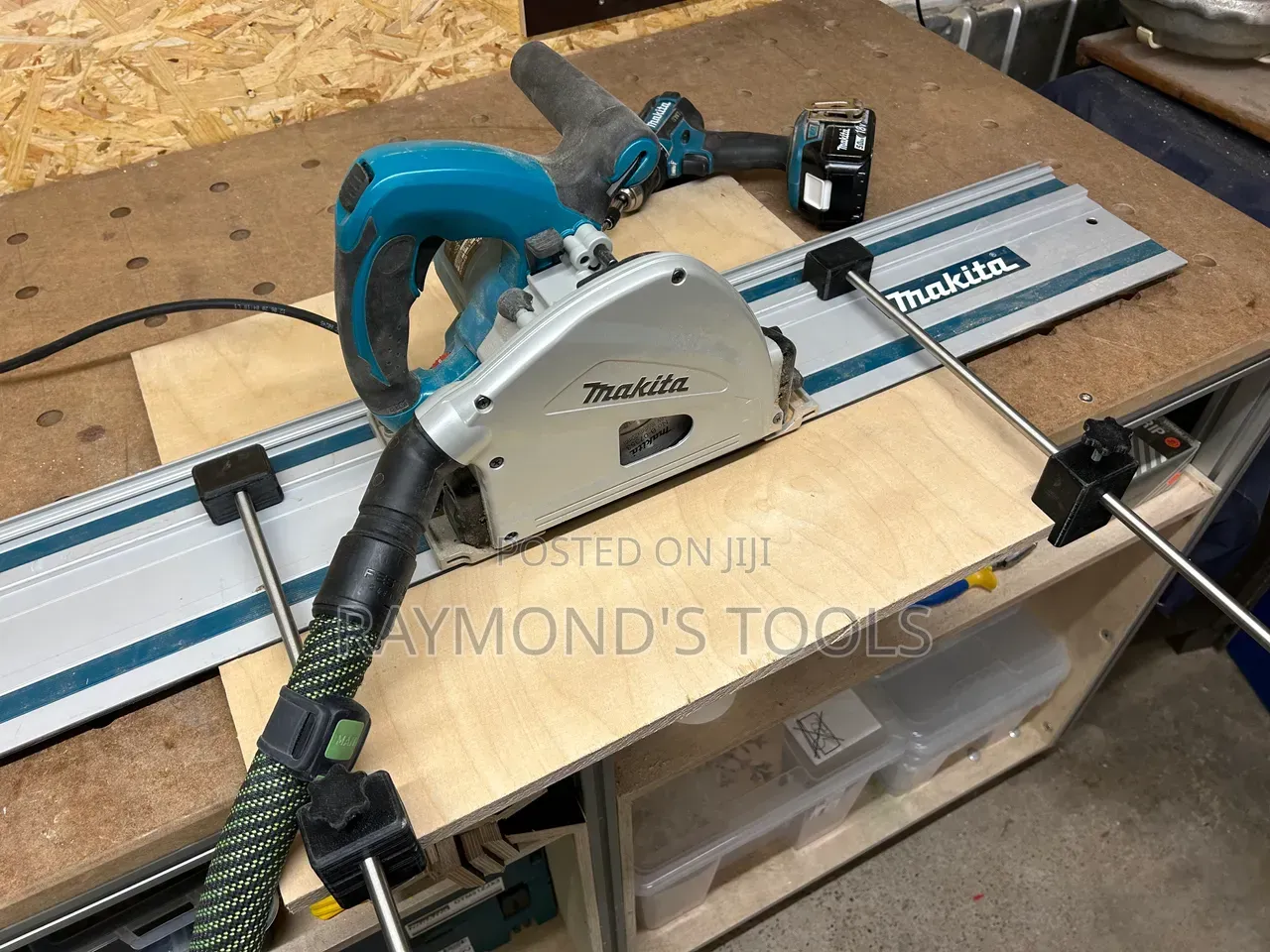 Makita Plunge Saw, Sp6000j2, 165mm, 240v, 1.5m Guide Rail, 48t Blade