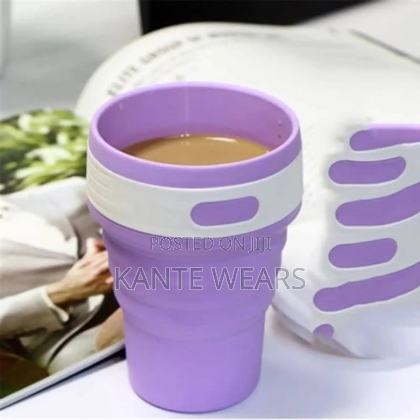 Collapsible Silicon Cup - 350ml - Purple