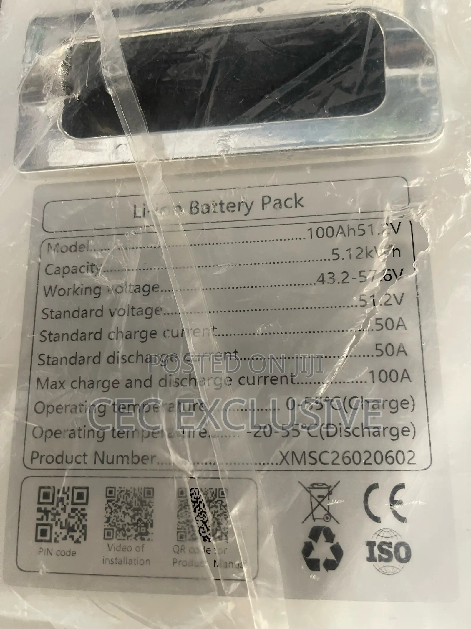 5kwh 48v Xm Wall Mount Lithium Battery With Smart BMS Bluethoot