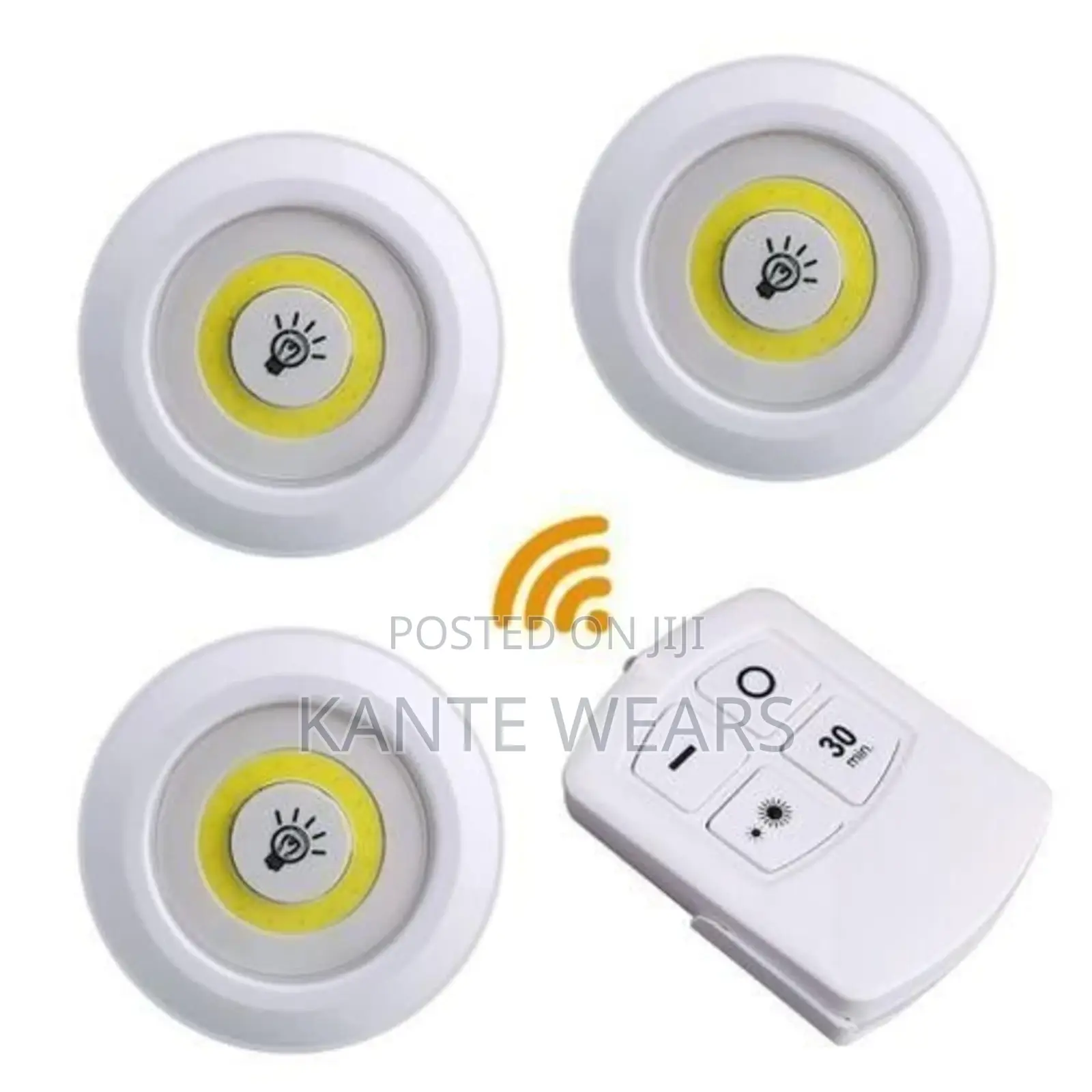 Led Light With Remote Control- Set of 3
